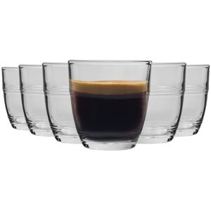 Duralex Gigogne Shot Glass Espresso Cups - 90ml Drinking Glasses - Pack of 12 in Clear Clear Duralex Gigogne Shot Glass Espresso Cups - 90ml Drinking Glasses - Pack of 12 in Clear Clear