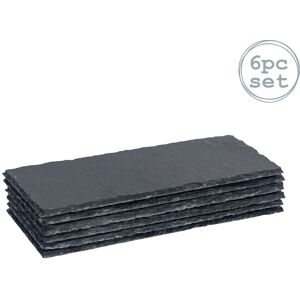 Argon Tableware Rectangle Slate Dinner Plates 29 x 12cm Pack of 6 in Grey Size: 29 x 12 cm Grey 29 x 12 cm Argon Tableware Rectangle Slate Dinner Plates 29 x 12cm Pack of 6 in Grey Size: 29 x 12 cm Grey 29 x 12 cm