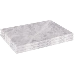 Argon Tableware Rectangle Marble Serving Platters 30 x 20cm Pack of 3 in White Size: 30 x 20 cm White 30 x 20 cm Argon Tableware Rectangle Marble Serving Platters 30 x 20cm Pack of 3 in White Size: 30 x 20 cm White 30 x 20 cm
