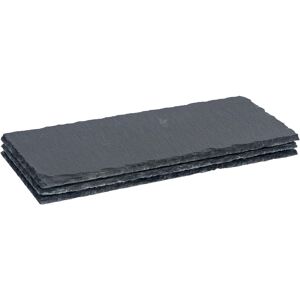 Argon Tableware Rectangle Slate Dinner Plates 29 x 12cm Pack of 3 in Grey Size: 29 x 12 cm Grey 29 x 12 cm Argon Tableware Rectangle Slate Dinner Plates 29 x 12cm Pack of 3 in Grey Size: 29 x 12 cm Grey 29 x 12 cm
