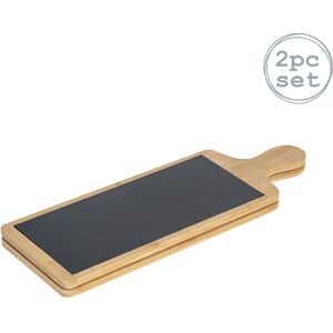 Argon Tableware Bamboo Slate Serving Paddles 44.5 x 14.5cm Pack of 2 in Grey Size: 44.5 x 14.5 cm Grey 44.5 x 14.5 cm Argon Tableware Bamboo Slate Serving Paddles 44.5 x 14.5cm Pack of 2 in Grey Size: 44.5 x 14.5 cm Grey 44.5 x 14.5 cm