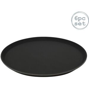 Argon Tableware Round Non-Slip Serving Trays 28cm Pack of 6 in Black Black Argon Tableware Round Non-Slip Serving Trays 28cm Pack of 6 in Black Black