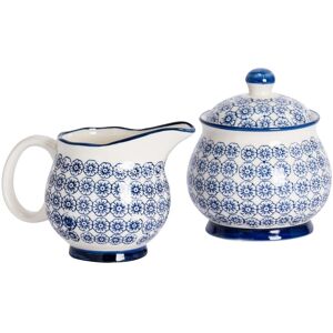 Nicola Spring Hand-Printed Milk & Sugar Set - 300ml in Navy Navy Nicola Spring Hand-Printed Milk & Sugar Set - 300ml in Navy Navy