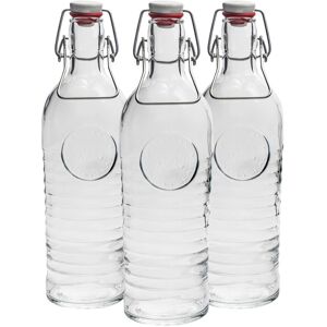 Bormioli Rocco Officina 1825 Glass Swing Bottles - 1.2 Litre - Pack of 3 in Clear Clear Bormioli Rocco Officina 1825 Glass Swing Bottles - 1.2 Litre - Pack of 3 in Clear Clear