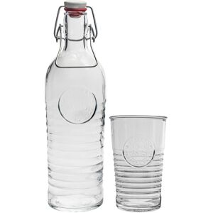 Bormioli Rocco 5 Piece Officina 1825 Swing Bottle & Glasses Set in Clear Clear Bormioli Rocco 5 Piece Officina 1825 Swing Bottle & Glasses Set in Clear Clear