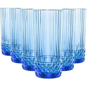 Bormioli Rocco America '20s Highball Glasses - 490ml - Pack of 12 in Blue Blue Bormioli Rocco America '20s Highball Glasses - 490ml - Pack of 12 in Blue Blue
