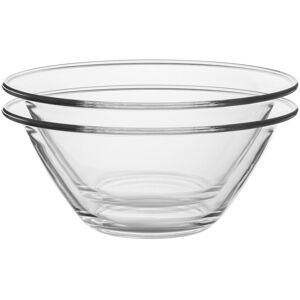 Bormioli Rocco Mr Chef Glass Nesting Mixing Bowls 4 Litres Pack of 6 in Clear Clear Bormioli Rocco Mr Chef Glass Nesting Mixing Bowls 4 Litres Pack of 6 in Clear Clear