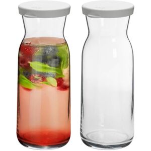 Argon Tableware Brocca Glass Carafes with Silicone Lids - 700ml - Pack of 2 in Clear Clear Argon Tableware Brocca Glass Carafes with Silicone Lids - 700ml - Pack of 2 in Clear Clear