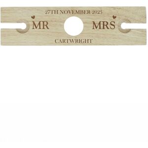 Personalised Memento Company Personalised Married Couple Wine Glass & Bottle Holder in Brown Brown Personalised Memento Company Personalised Married Couple Wine Glass & Bottle Holder in Brown Brown