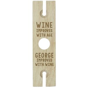 Personalised Memento Company Personalised 'Improves With Wine' Wine Glass & Bottle Holder in Light Brown Light Brown Personalised Memento Company Personalised 'Improves With Wine' Wine Glass & Bottle Holder in Light Brown Light Brown