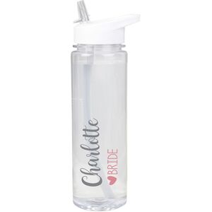 Personalised Memento Company Women's Personalised Wedding Party Water Bottle in Clear Clear Personalised Memento Company Women's Personalised Wedding Party Water Bottle in Clear Clear