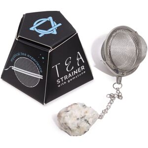 KDMD Raw Crystal Gemstone Tea Strainer - Rainbow Moonstone in White White KDMD Raw Crystal Gemstone Tea Strainer - Rainbow Moonstone in White White