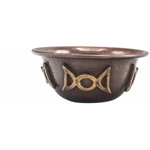 KDMD Antique Copper Ritual Bowl with Triple Moon 8x4cm in Grey Size: 8x4 cm Grey 8x4 cm KDMD Antique Copper Ritual Bowl with Triple Moon 8x4cm in Grey Size: 8x4 cm Grey 8x4 cm