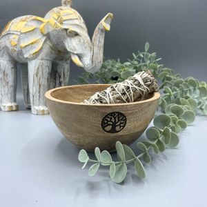 KDMD Wooden Smudge & Ritual Offerings Bowl - Tree of Life - 13x7cm in Brown Size: 13x7 cm Brown 13x7 cm KDMD Wooden Smudge & Ritual Offerings Bowl - Tree of Life - 13x7cm in Brown Size: 13x7 cm Brown 13x7 cm