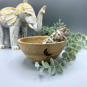 KDMD Wooden Smudge & Ritual Offerings Bowl - Three Moons - 13x7cm in Brown Size: 13x7 cm Brown 13x7 cm KDMD Wooden Smudge & Ritual Offerings Bowl - Three Moons - 13x7cm in Brown Size: 13x7 cm Brown 13x7 cm