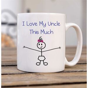 60 SECOND MAKEOVER Men's I Love My Uncle This Much Girls Mug in White White 60 SECOND MAKEOVER Men's I Love My Uncle This Much Girls Mug in White White