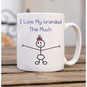 60 SECOND MAKEOVER I Love My Grandad This Much Girls Mug in White White 60 SECOND MAKEOVER I Love My Grandad This Much Girls Mug in White White