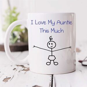 60 SECOND MAKEOVER I Love My Auntie This Much Boys Mug in White White 60 SECOND MAKEOVER I Love My Auntie This Much Boys Mug in White White