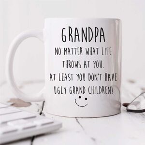 60 SECOND MAKEOVER Men's Grandpa No Matter What Life Throws At You. At Least You Don't Have Ugly Grand Children Mug in White White 60 SECOND MAKEOVER Men's Grandpa No Matter What Life Throws At You. At Least You Don't Have Ugly Grand Children Mug in White White