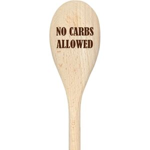 60 SECOND MAKEOVER No Carbs Allowed Spoon Funny Wooden Spoon Diet in Beige Beige 60 SECOND MAKEOVER No Carbs Allowed Spoon Funny Wooden Spoon Diet in Beige Beige