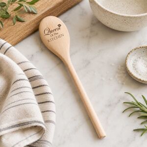 60 SECOND MAKEOVER Queen Of The Kitchen Spoon Funny Wooden Spoon in Beige Beige 60 SECOND MAKEOVER Queen Of The Kitchen Spoon Funny Wooden Spoon in Beige Beige