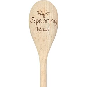 60 SECOND MAKEOVER Perfect Spooning Partner Spoon Funny Wooden Spoon in Beige Beige 60 SECOND MAKEOVER Perfect Spooning Partner Spoon Funny Wooden Spoon in Beige Beige