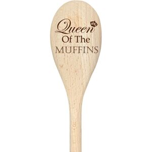 60 SECOND MAKEOVER Queen Of The Muffins Spoon Funny Wooden Spoon in Beige Beige 60 SECOND MAKEOVER Queen Of The Muffins Spoon Funny Wooden Spoon in Beige Beige