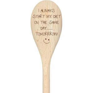 60 SECOND MAKEOVER Diet Spoon I Always Start My Diet On The Same Dy Tomorrow Funny Wooden Spoon in Beige Beige 60 SECOND MAKEOVER Diet Spoon I Always Start My Diet On The Same Dy Tomorrow Funny Wooden Spoon in Beige Beige
