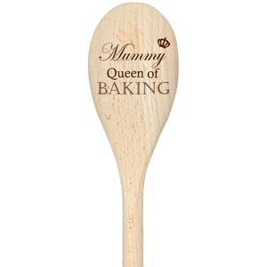 60 SECOND MAKEOVER Mummy Queen Of Baking Spoon Funny Wooden Spoon in Beige Beige 60 SECOND MAKEOVER Mummy Queen Of Baking Spoon Funny Wooden Spoon in Beige Beige