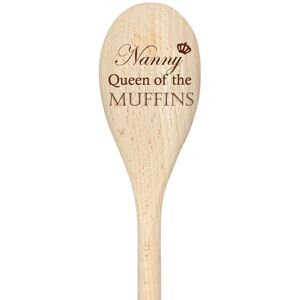 60 SECOND MAKEOVER Nanny Queen Of The Muffins Spoon Funny Wooden Spoon in Beige Beige 60 SECOND MAKEOVER Nanny Queen Of The Muffins Spoon Funny Wooden Spoon in Beige Beige