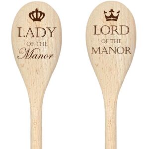 60 SECOND MAKEOVER Lord & Lady Of The Manor Funny Wooden Spoon Couples Gift in Beige Beige 60 SECOND MAKEOVER Lord & Lady Of The Manor Funny Wooden Spoon Couples Gift in Beige Beige