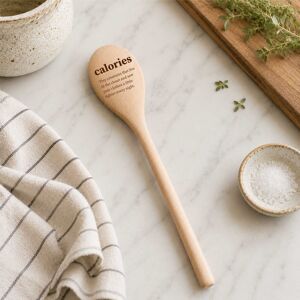 60 SECOND MAKEOVER Calories Definition Diet Spoon Funny Wooden Spoon in Beige Beige 60 SECOND MAKEOVER Calories Definition Diet Spoon Funny Wooden Spoon in Beige Beige