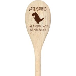 60 SECOND MAKEOVER Baker Dinosaur Spoon Funny Wooden Spoon in Beige Beige 60 SECOND MAKEOVER Baker Dinosaur Spoon Funny Wooden Spoon in Beige Beige