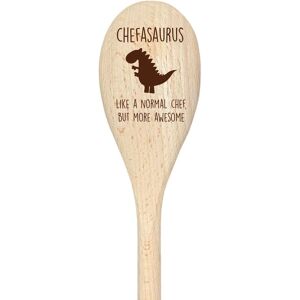 60 SECOND MAKEOVER Chef Dinosaur Spoon Funny Wooden Spoon in Beige Beige 60 SECOND MAKEOVER Chef Dinosaur Spoon Funny Wooden Spoon in Beige Beige