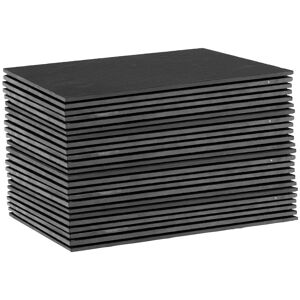 Argon Tableware Linea Rectangle Slate Placemats - 35cm x 25cm - 24x Large Natural Black Stone Dining Table Dinner Serving Board Place Mats Sets Black 35 cm x 25 cm Argon Tableware Linea Rectangle Slate Placemats - 35cm x 25cm - 24x Large Natural Black Stone Dining Table Dinner Serving Board Place Mats Sets Black 35 cm x 25 cm