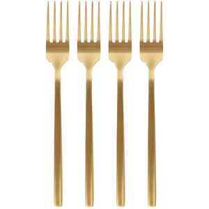 Argon Tableware Stainless Steel Dinner Forks - 19.5cm - Pack of 4 in Gold Gold Argon Tableware Stainless Steel Dinner Forks - 19.5cm - Pack of 4 in Gold Gold