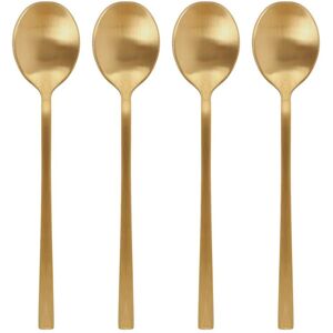 Argon Tableware Stainless Steel Teaspoons - 14.5cm - Pack of 4 in Gold Gold Argon Tableware Stainless Steel Teaspoons - 14.5cm - Pack of 4 in Gold Gold