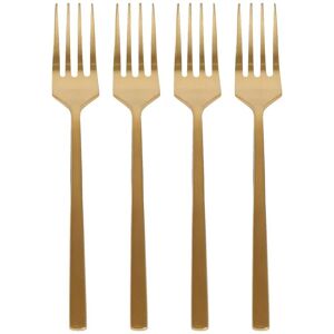 Argon Tableware Stainless Steel Cake Forks - 15cm - Pack of 4 in Gold Gold Argon Tableware Stainless Steel Cake Forks - 15cm - Pack of 4 in Gold Gold