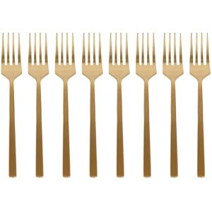 Argon Tableware Stainless Steel Cake Forks - 15cm - Pack of 8 in Gold Gold Argon Tableware Stainless Steel Cake Forks - 15cm - Pack of 8 in Gold Gold