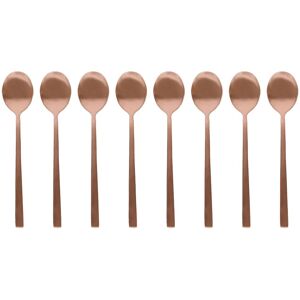 Argon Tableware Stainless Steel Teaspoons - 14.5cm - Pack of 8 in Copper Copper Argon Tableware Stainless Steel Teaspoons - 14.5cm - Pack of 8 in Copper Copper