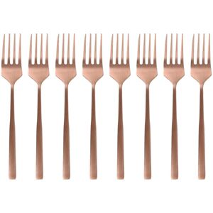 Argon Tableware Stainless Steel Cake Forks - 15cm - Pack of 8 in Copper Copper Argon Tableware Stainless Steel Cake Forks - 15cm - Pack of 8 in Copper Copper
