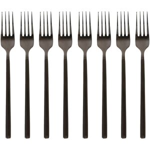 Argon Tableware Stainless Steel Dinner Forks - 19.5cm - Pack of 8 in Black Black Argon Tableware Stainless Steel Dinner Forks - 19.5cm - Pack of 8 in Black Black