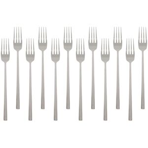 Argon Tableware Stainless Steel Dinner Forks - 19.5cm - Pack of 12 in Silver Silver Argon Tableware Stainless Steel Dinner Forks - 19.5cm - Pack of 12 in Silver Silver