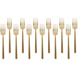 Argon Tableware Stainless Steel Cake Forks - 15cm - Pack of 12 in Gold Gold Argon Tableware Stainless Steel Cake Forks - 15cm - Pack of 12 in Gold Gold