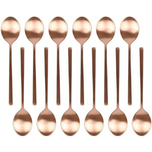 Argon Tableware Stainless Steel Dessert Spoons - 20cm - Pack of 12 in Copper Copper Argon Tableware Stainless Steel Dessert Spoons - 20cm - Pack of 12 in Copper Copper