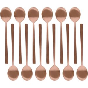 Argon Tableware Stainless Steel Teaspoons - 14.5cm - Pack of 12 in Copper Copper Argon Tableware Stainless Steel Teaspoons - 14.5cm - Pack of 12 in Copper Copper