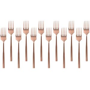 Argon Tableware Stainless Steel Cake Forks - 15cm - Pack of 12 in Copper Copper Argon Tableware Stainless Steel Cake Forks - 15cm - Pack of 12 in Copper Copper