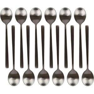 Argon Tableware Stainless Steel Teaspoons - 14.5cm - Pack of 12 in Black Black Argon Tableware Stainless Steel Teaspoons - 14.5cm - Pack of 12 in Black Black