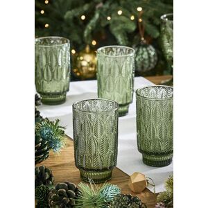 Dibor Set of 4 Vintage Luxury Green Trailing Leaf Drinking Tall Tumbler Glasses Festive Christmas Decor Glassware 450ml Size: 4 Pack Green 4 Pack Dibor Set of 4 Vintage Luxury Green Trailing Leaf Drinking Tall Tumbler Glasses Festive Christmas Decor Glassware 450ml Size: 4 Pack Green 4 Pack