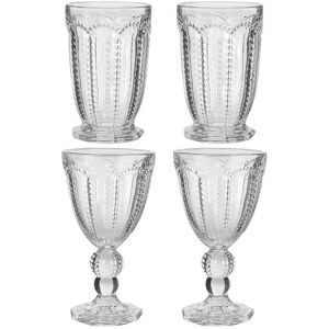 Dibor Set of 4 Vintage Luxury Clear Embossed Wine Glass Wine Goblets Festive Christmas Decor Glassware & Tall Whiskey Glass Tumblers Size: 4 Pack Clear 4 Pack Dibor Set of 4 Vintage Luxury Clear Embossed Wine Glass Wine Goblets Festive Christmas Decor Glassware & Tall Whiskey Glass Tumblers Size: 4 Pack Clear 4 Pack